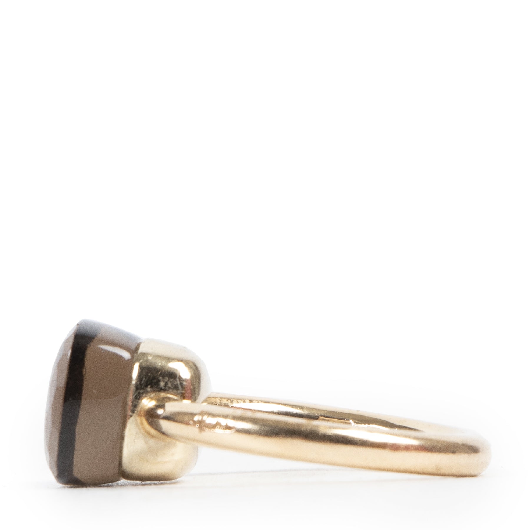 Pomellato Rose Gold Smoky Quartz Ring - Size 54