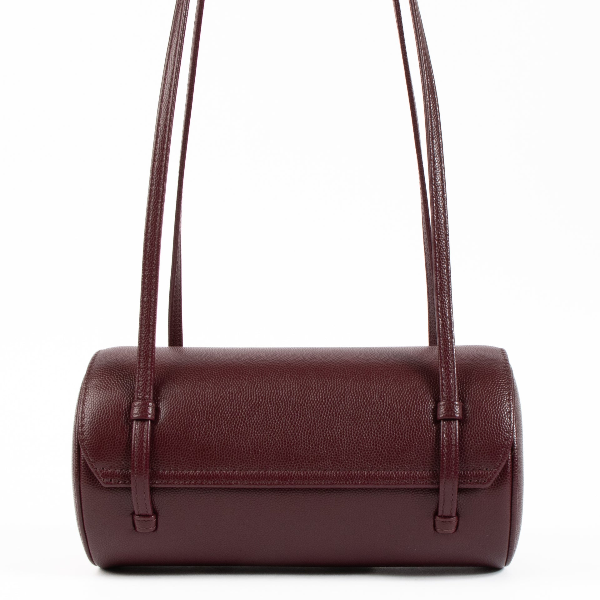 Chanel 26P Burgundy Caviar Preppy Coco Small Bowling Bag