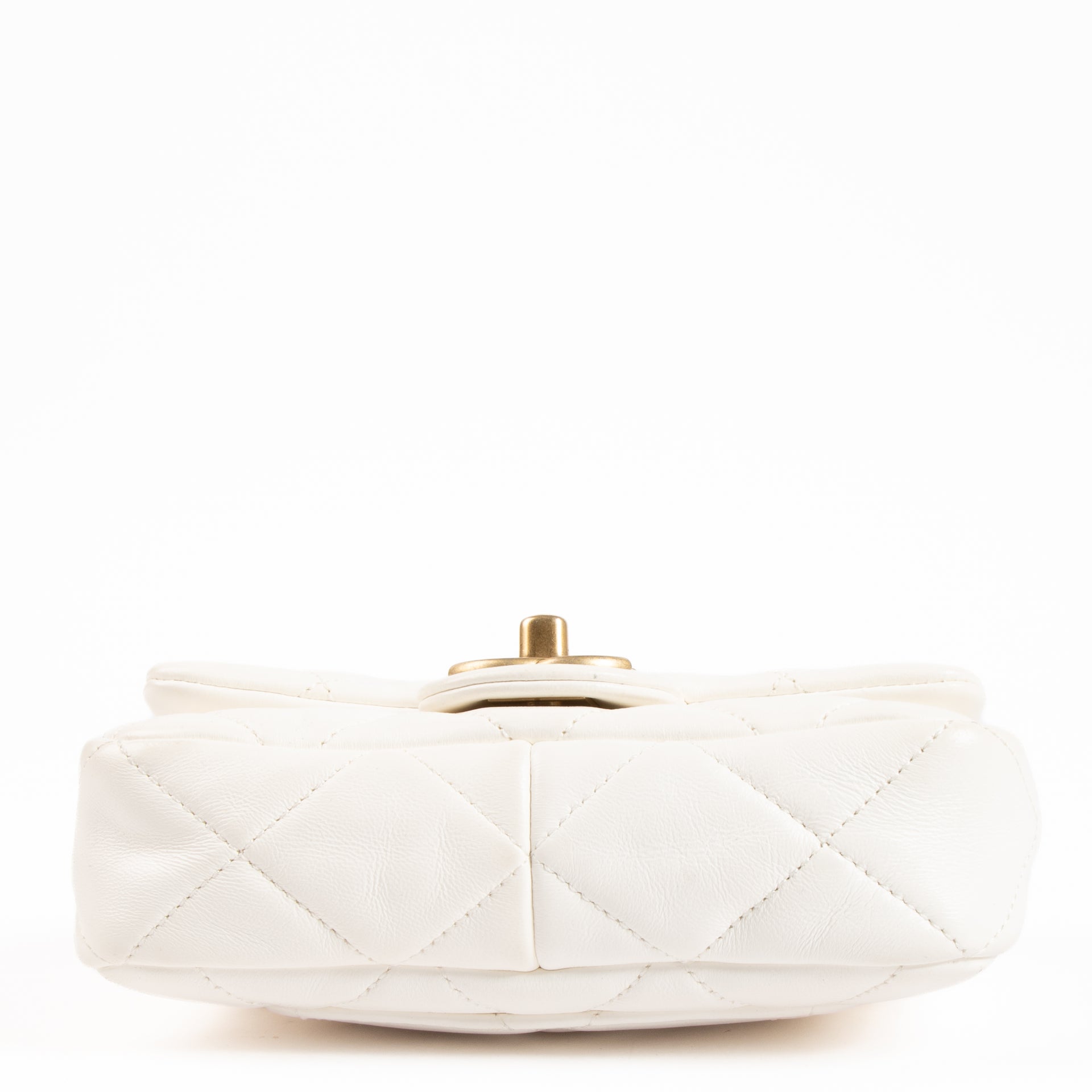 Chanel White Lambskin Mini Funky Town Flap Bag