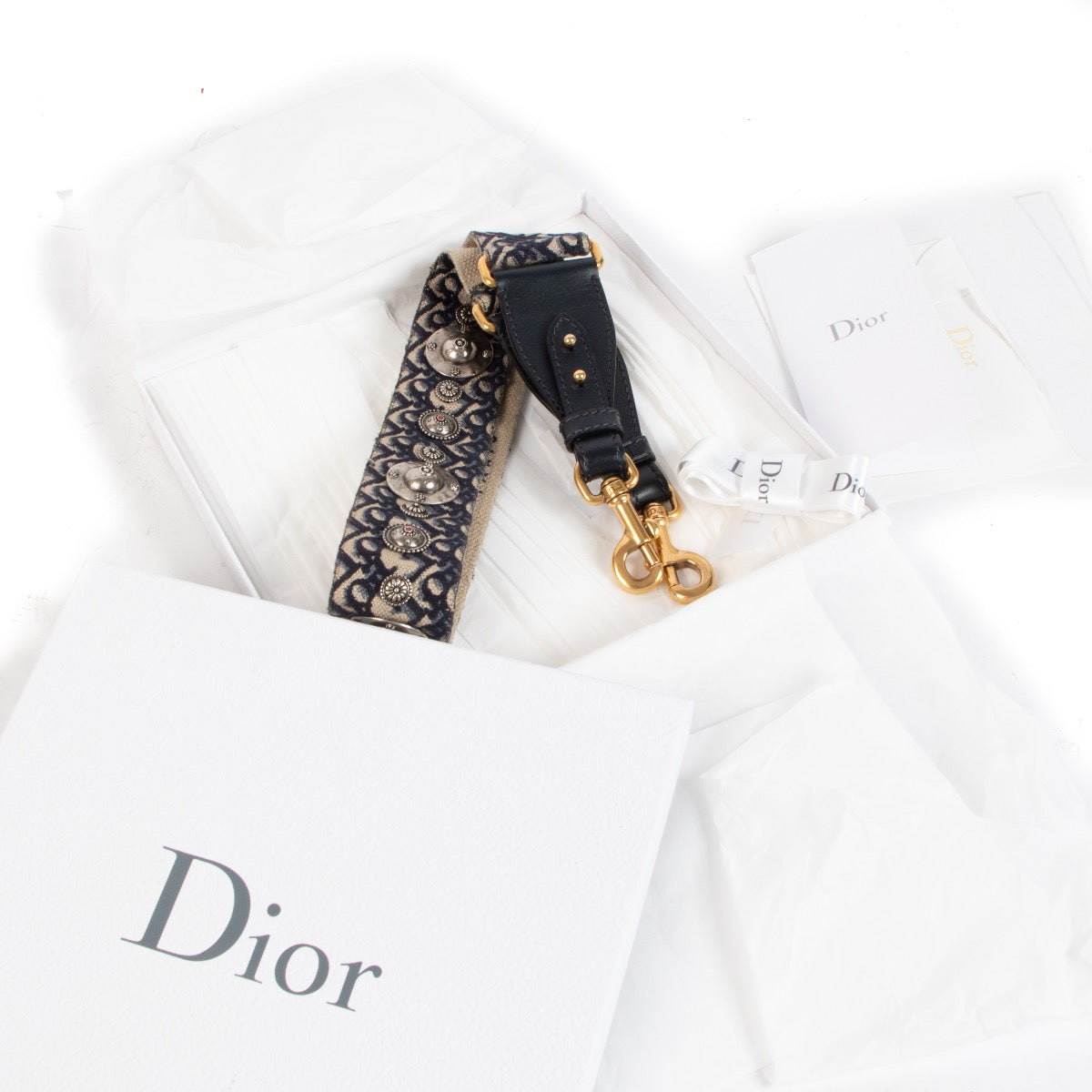 shop authentic second hand Christian Dior Oblique Stud Strap on Labellov.com