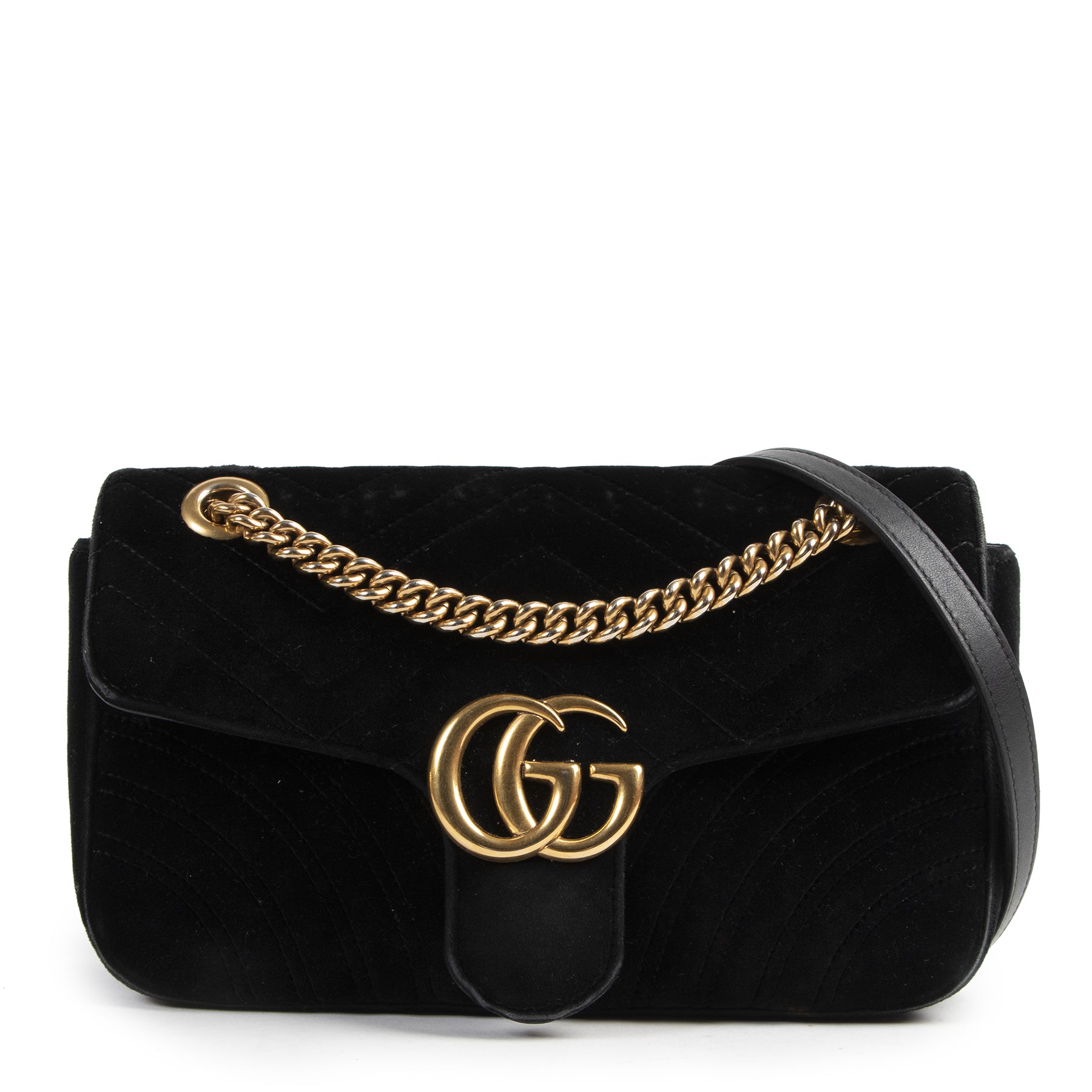 Gucci Black Velvet Marmont Bag for the best price at labellov