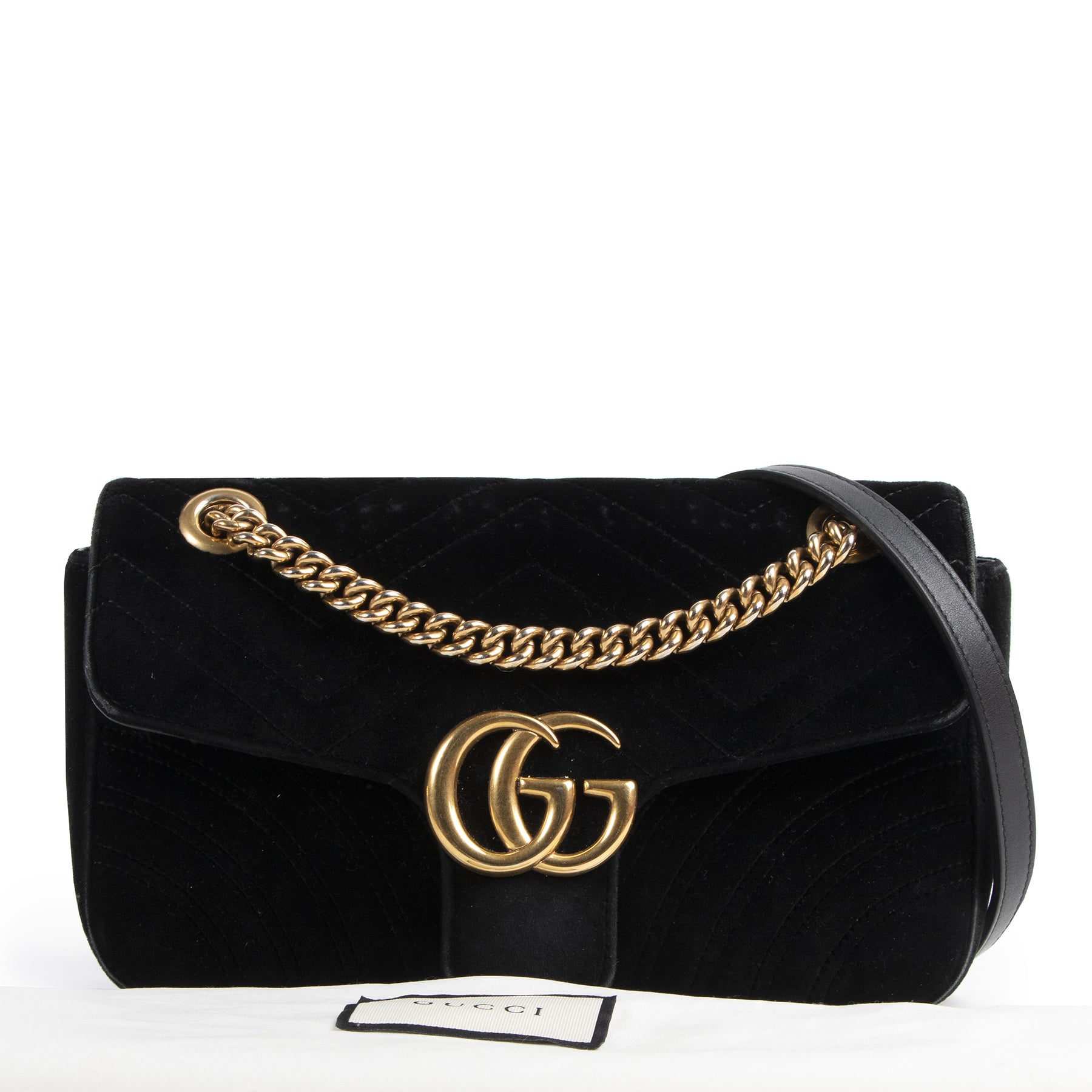 we buy and sell your Gucci Black Velvet Marmont Bag