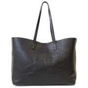 Authentieke Tweedehands Yves Saint Laurent Black Croco Shopping Tote Bag juiste prijs veilig online shoppen luxe merken webshop winkelen Antwerpen België mode fashion
