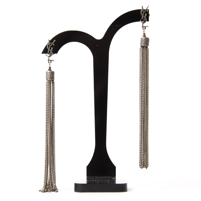 Authentieke Tweedehands Saint Laurent Loulou Tassel Earrings juiste prijs veilig online shoppen luxe merken webshop winkelen Antwerpen België mode fashion