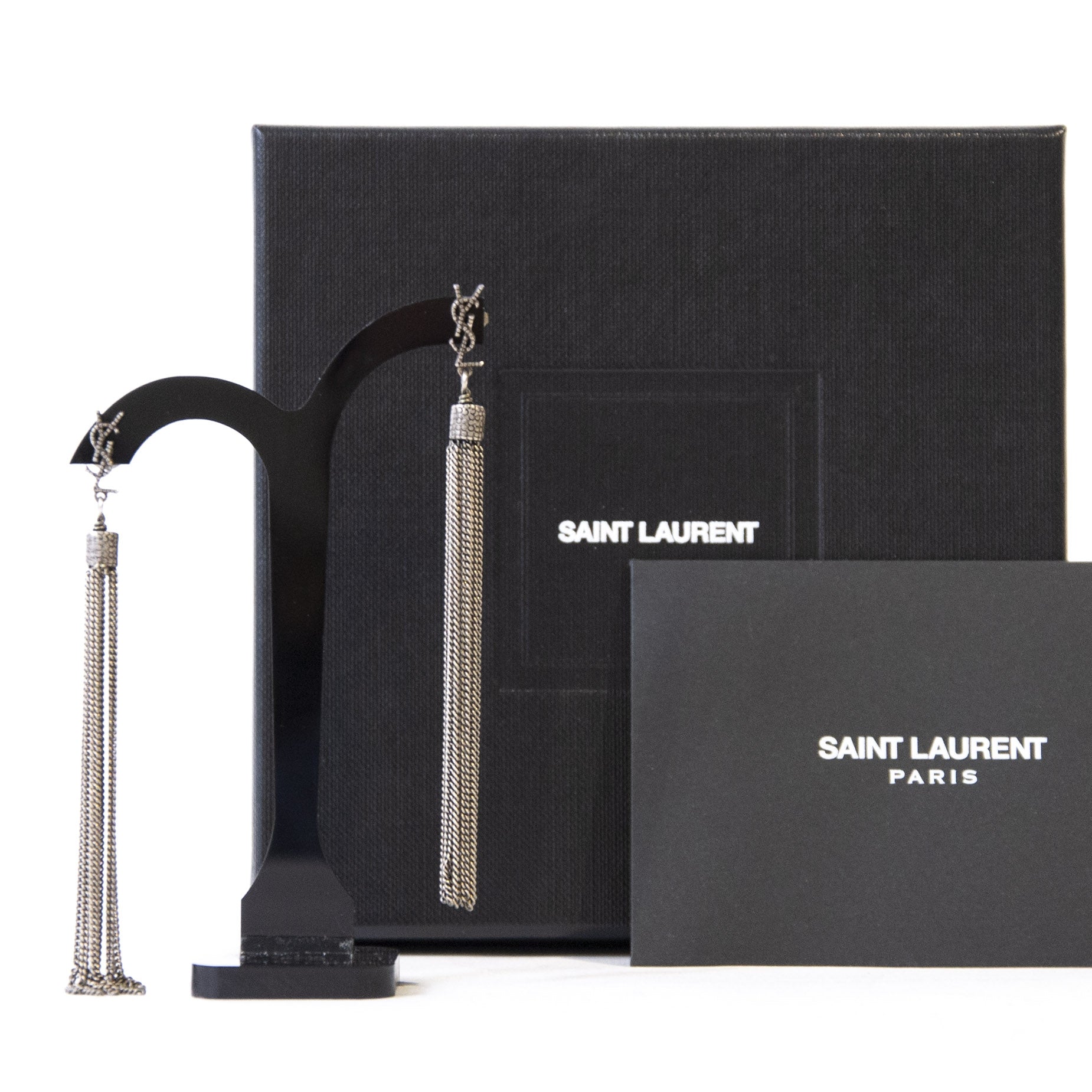 Authentieke Tweedehands Saint Laurent Loulou Tassel Earrings juiste prijs veilig online shoppen luxe merken webshop winkelen Antwerpen België mode fashion