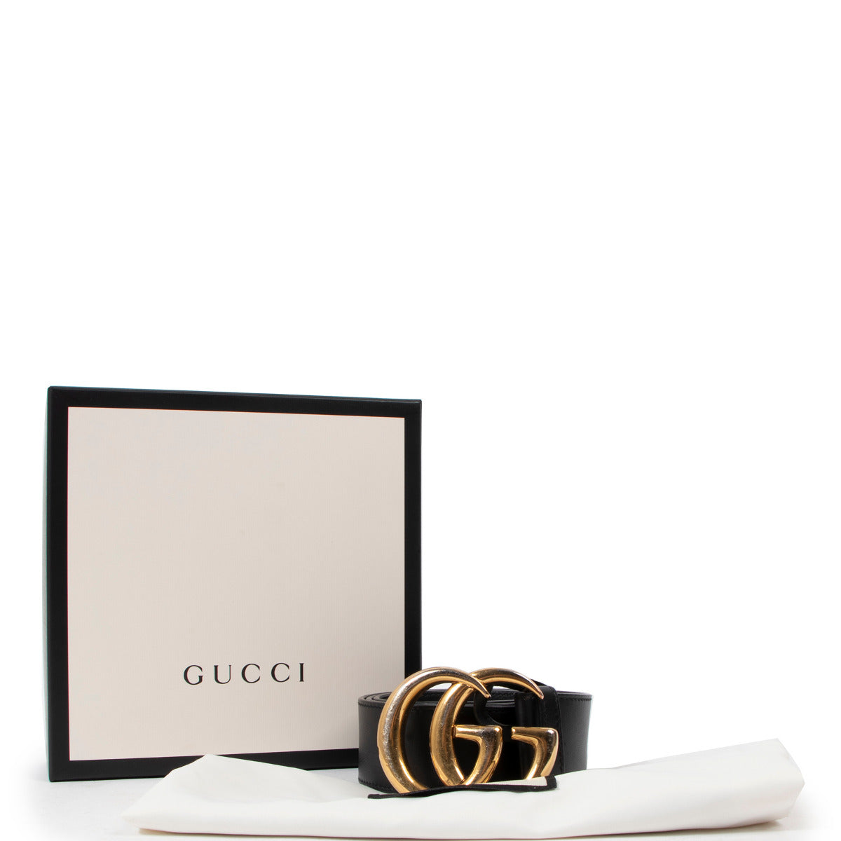 Gucci Black Marmont Belt - size 80 for the best price at Labellov secondhand luxury in Antwerp