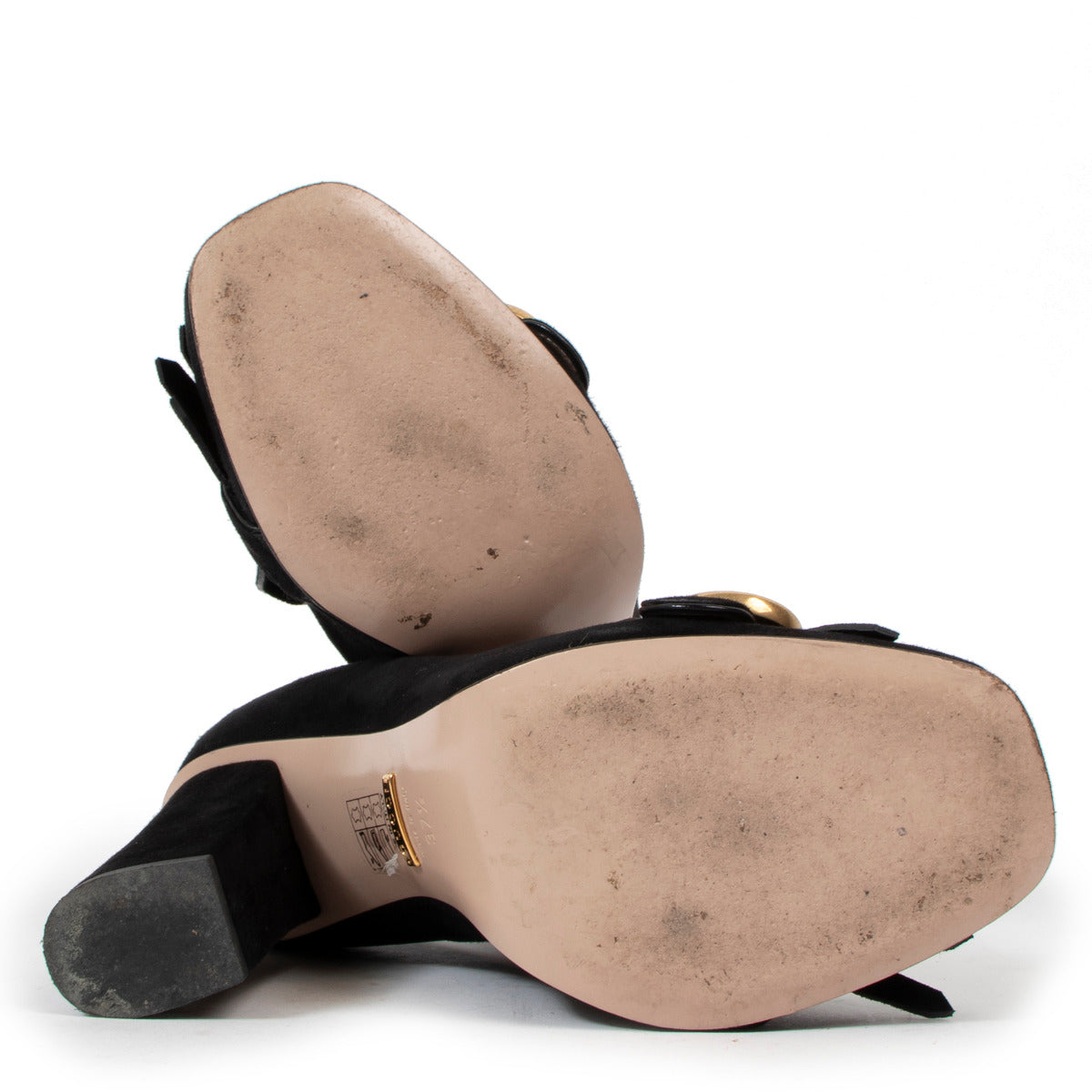 Escarpins Gucci Marmont en daim noir - taille 37.5