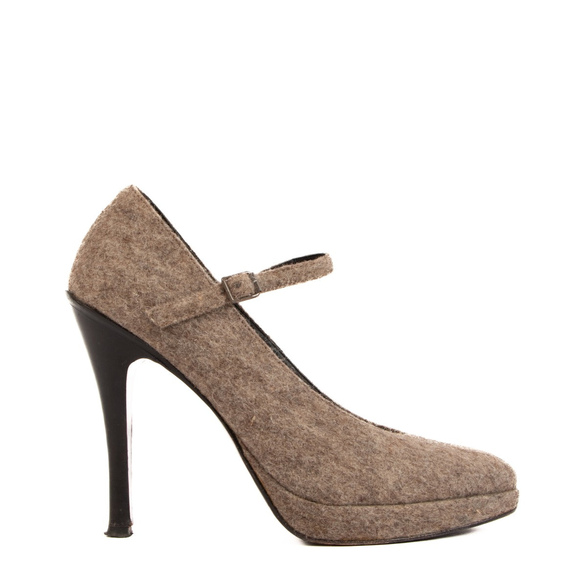 A.F.Vandevorst Grey Felt Pumps