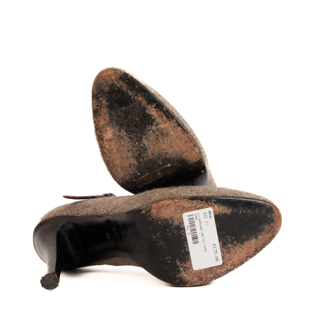A.F. Vandevorst Grijze Vilten Pumps - Maat 39