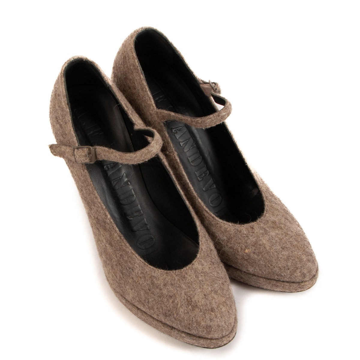 A.F.Vandevorst Grey Felt Pumps