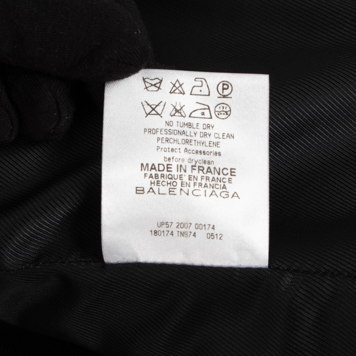 Blouson de motard Balenciaga en agneau vieilli marron - Taille 40