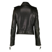 Balenciaga Brown Aged Lambskin Biker Jacket