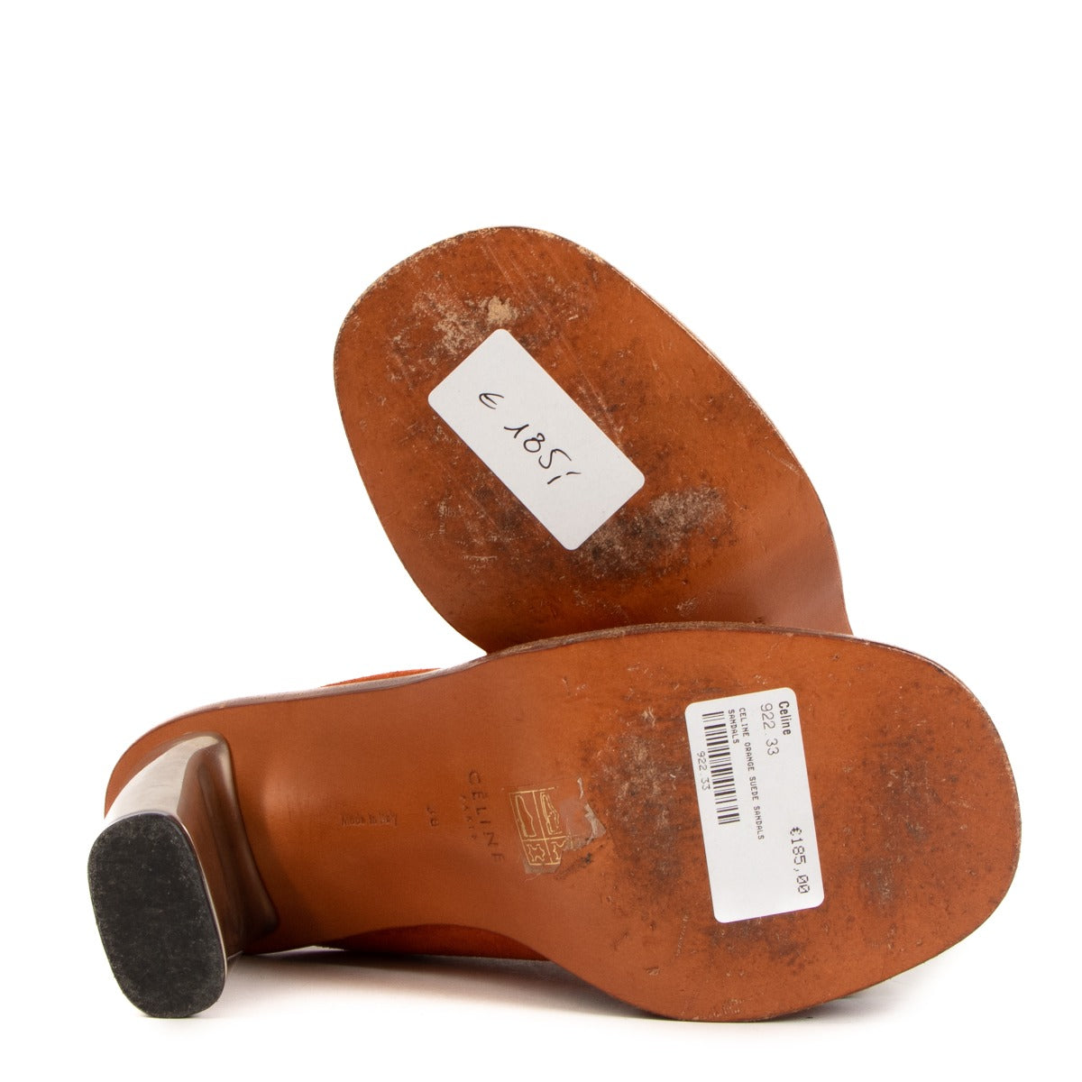 Celine Oranje Suède Sandalen - maat 38