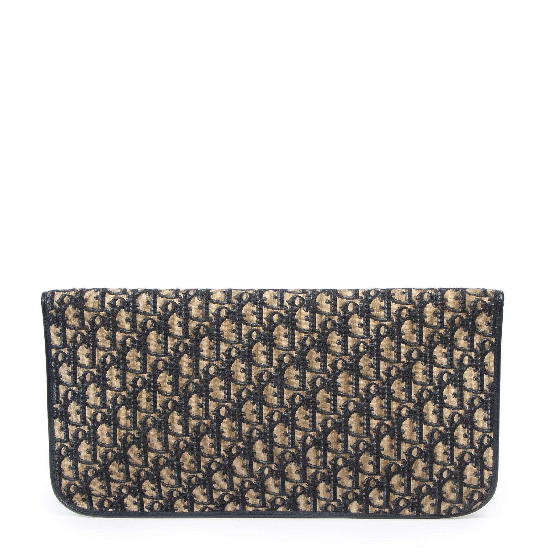 Authentic secondhand Christian Dior Oblique Monogram Canvas Clutch designer bags fashion luxury vintage webshop safe secure online shopping