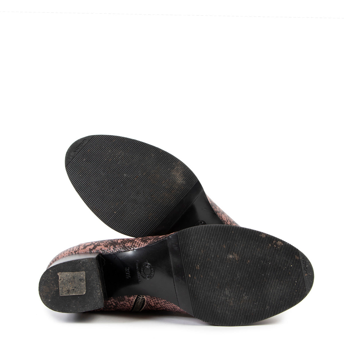Bottes Dries Van Noten imprimé serpent rose - taille 39,5
