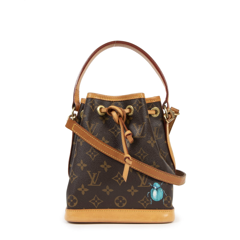 Authentic secondhand Louis Vuitton Monogram Mini Noé Bucket Bag + Strap designer bags designer brands luxury vintage webshop fashion safe secure online shopping