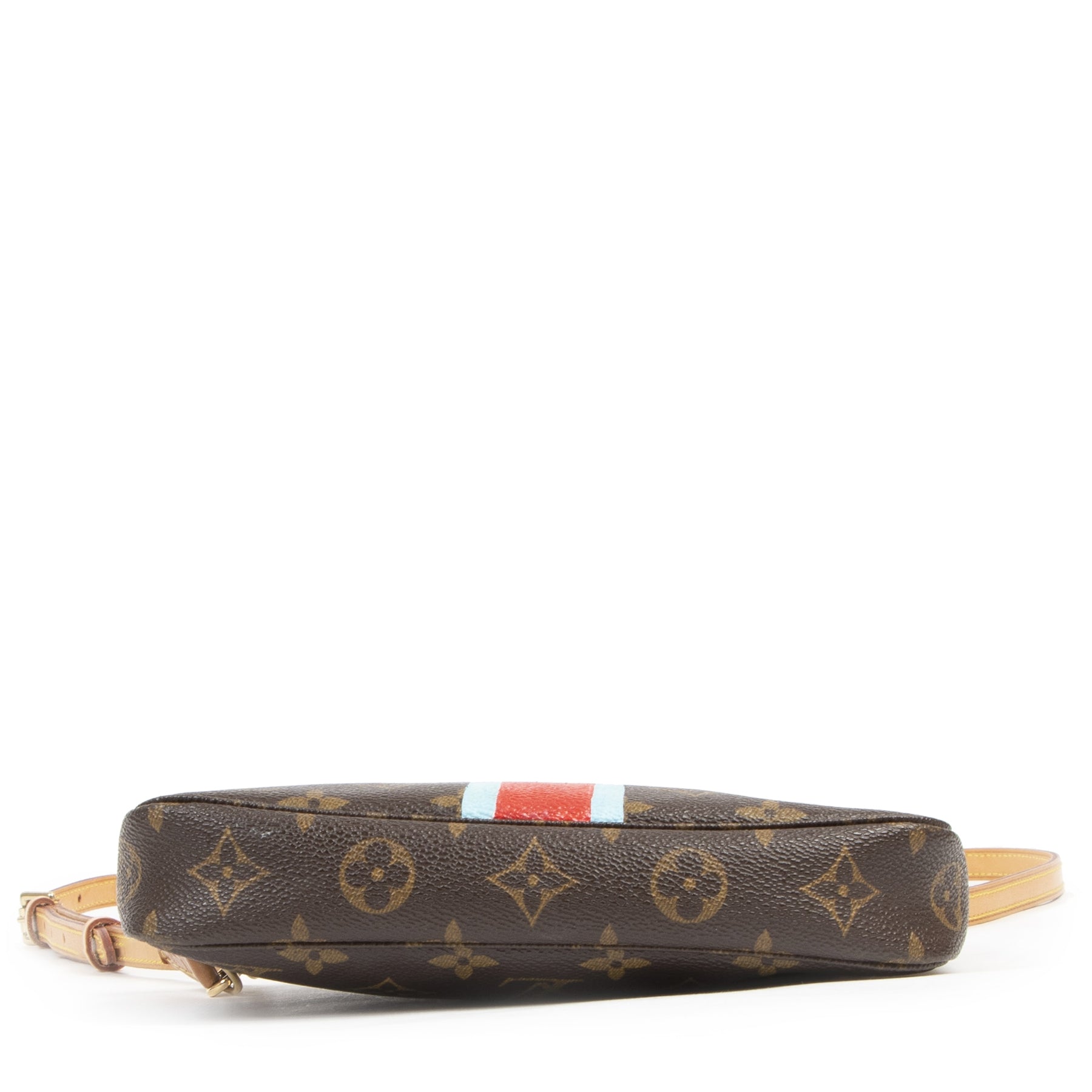 Authentieke Tweedehands Louis Vuitton Monogram Pochette + Long Strap juiste prijs veilig online shoppen luxe merken webshop winkelen Antwerpen België mode fashion