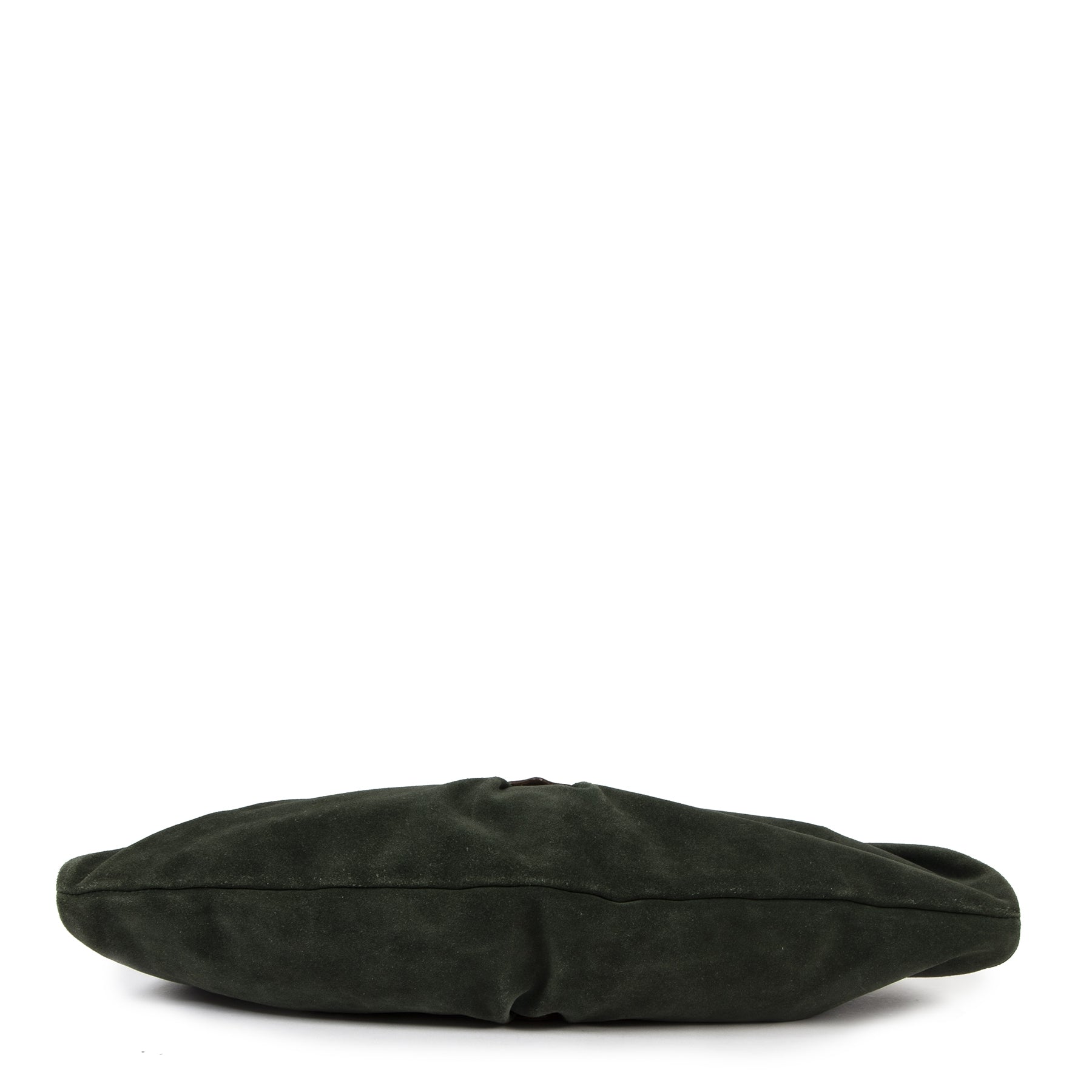 Authentic second-hand vintage Miu Miu Green Suede Flower Shoulder Bag buy online webshop LabelLOV