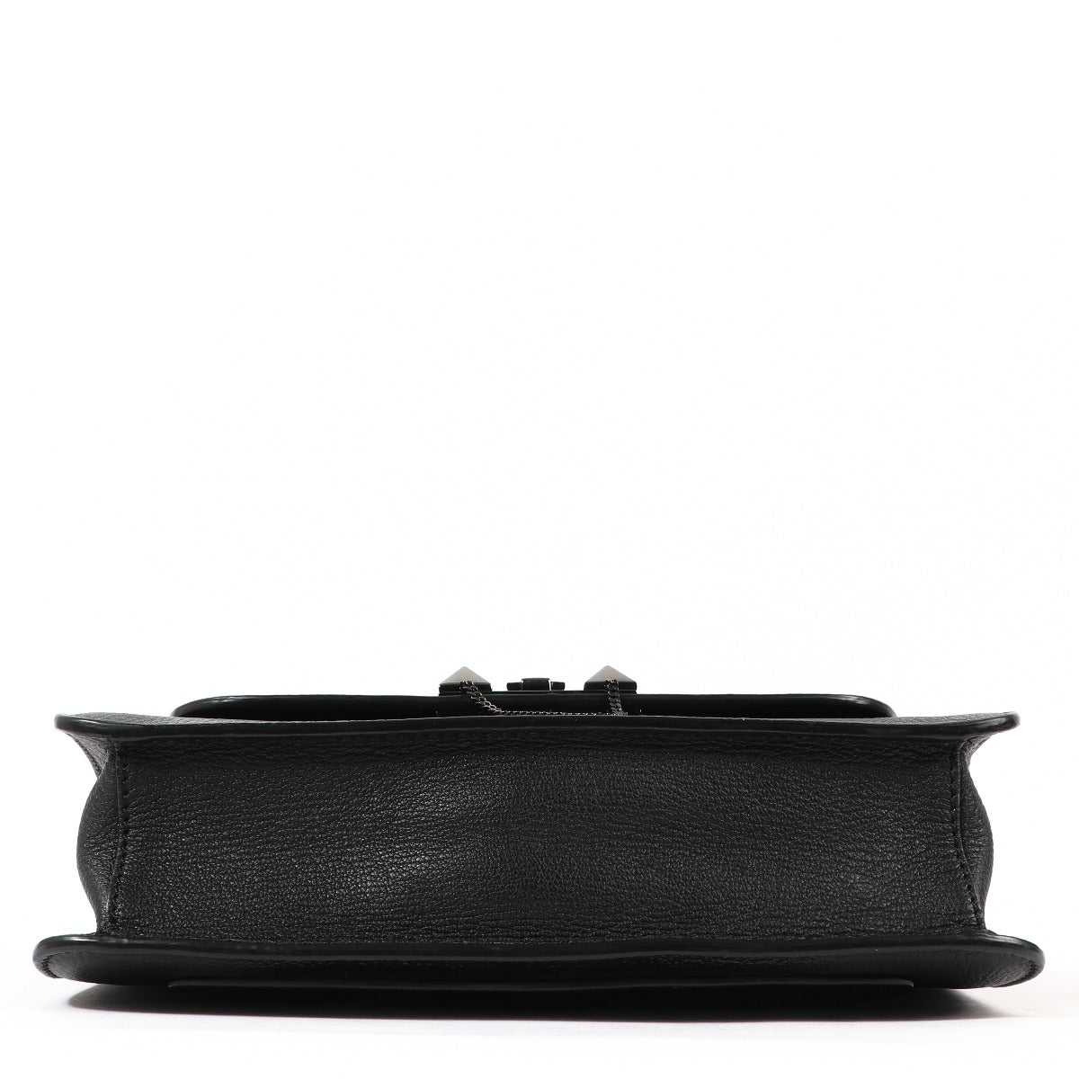 Valentino Garavani Black Rockstud Demilune Shoulder Bag