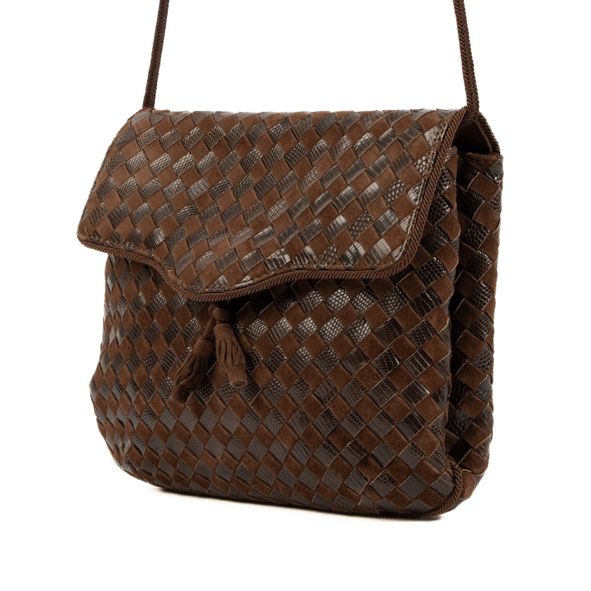 Shop 100% authentic second-hand Bottega Veneta Brown Shoulder Bag on Labellov.com
