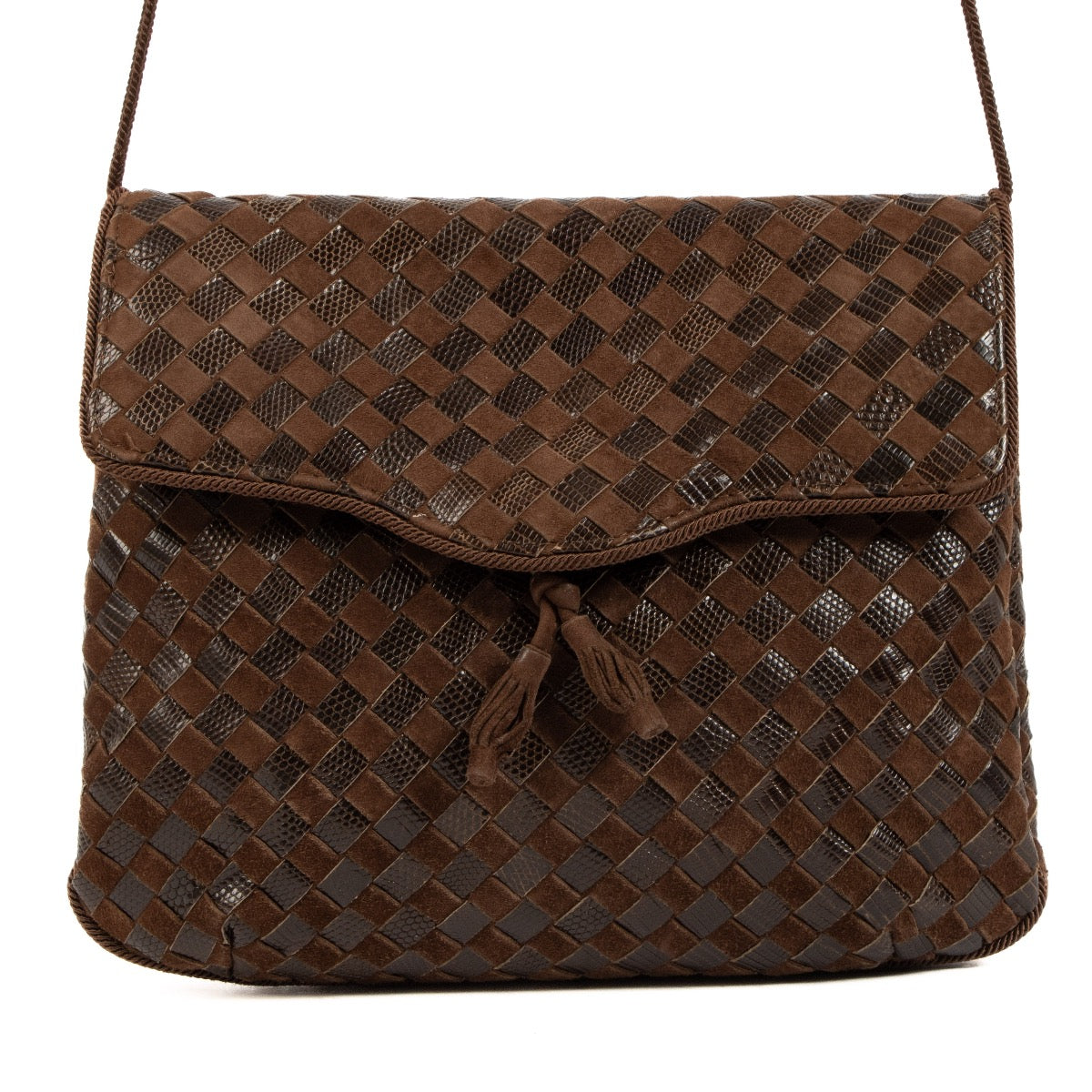 Shop 100% authentic second-hand Bottega Veneta Brown Shoulder Bag on Labellov.com