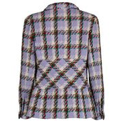 Spring 1995 Chanel 95P Lavender Plaid Tweed Jacket