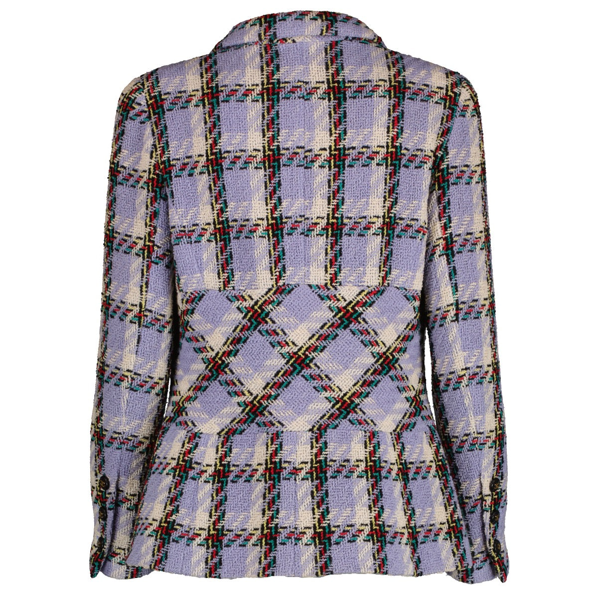 Spring 1995 Chanel 95P Lavender Plaid Tweed Jacket
