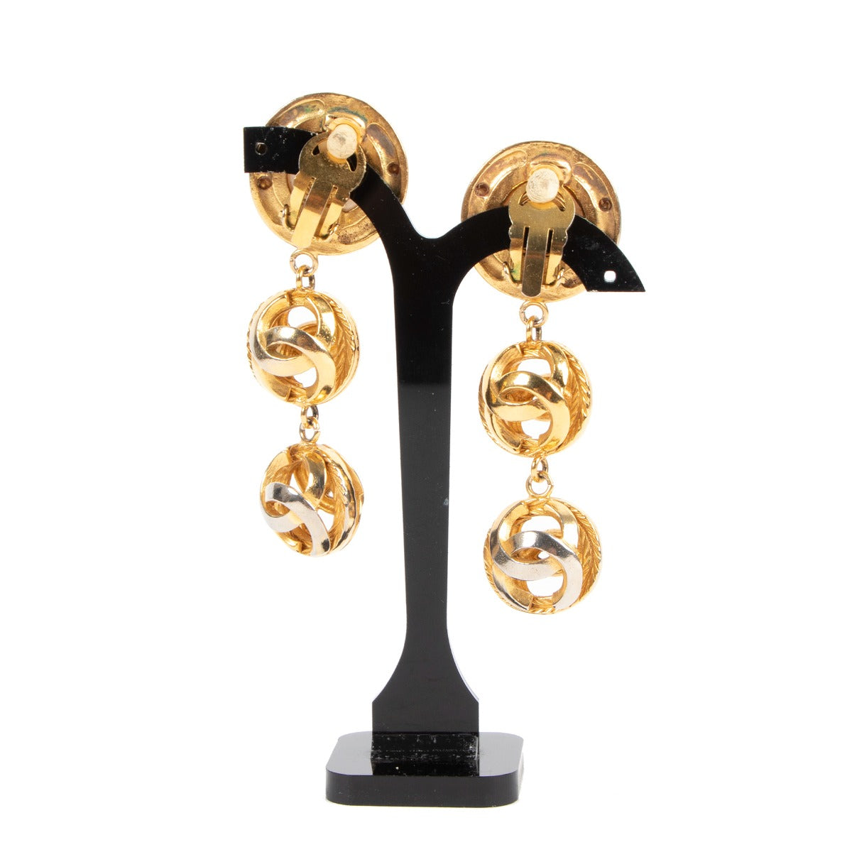 Chanel '80s Gold Pendant Clip-On Earrings