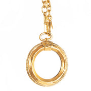 luxury designer vintage Chanel '90s Magnifying Glass Pendant Chain Necklace at labellov