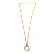 luxury designer vintage Chanel '90s Magnifying Glass Pendant Chain Necklace at labellov