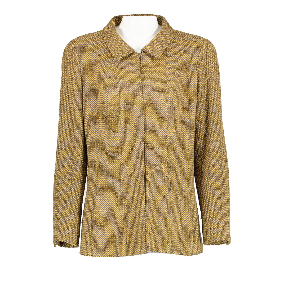 Chanel Fall 1996 Green Khaki Vintage Tweed Jacket