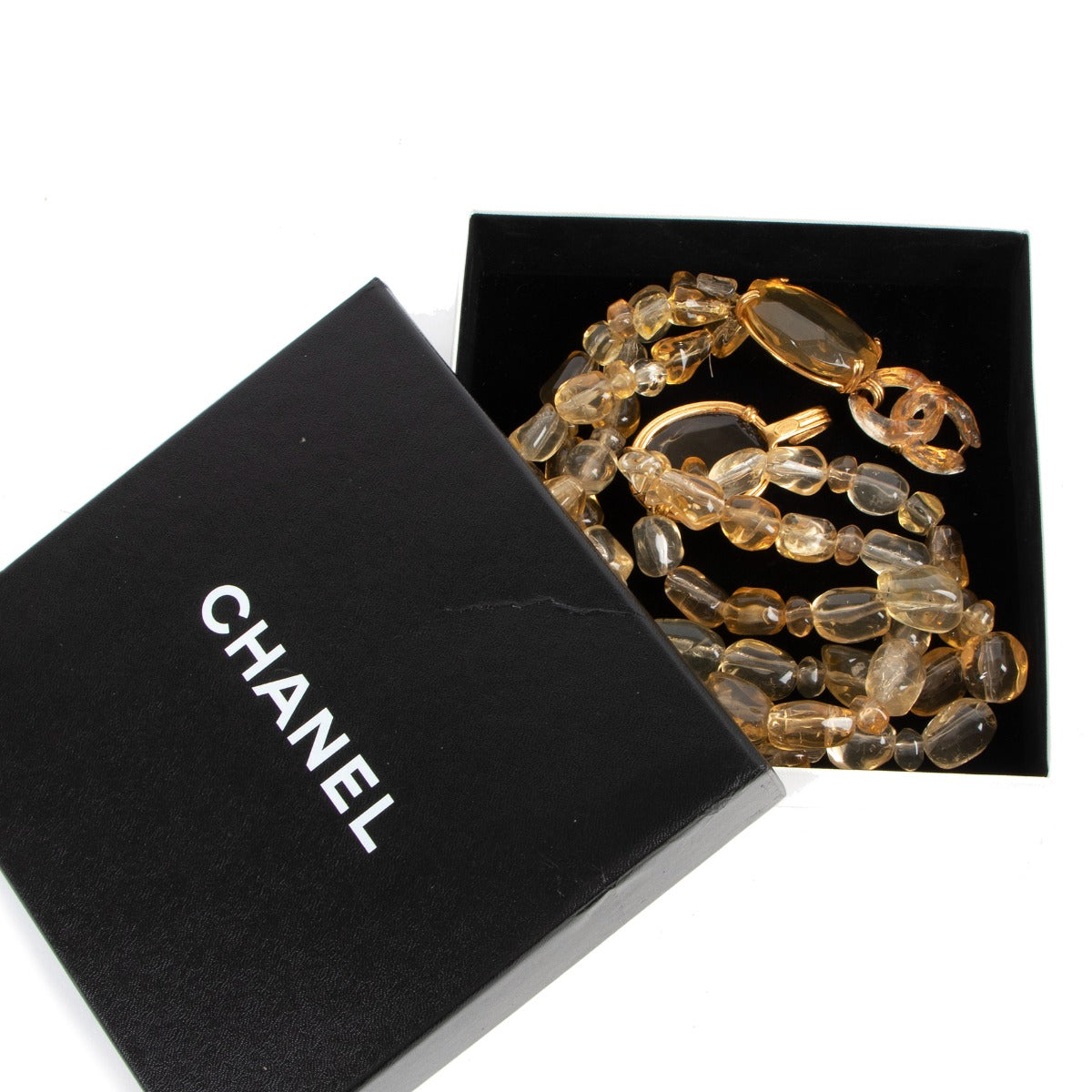 shop luxury designer vintage Chanel Spring 1999 Triple Strand Bead Necklace at LABELLOV