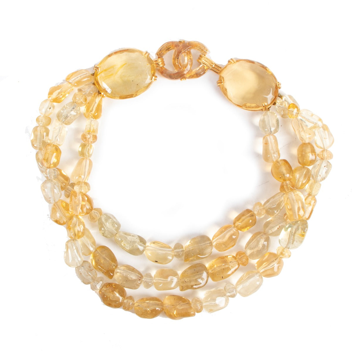 shop luxury designer vintage Chanel Spring 1999 Triple Strand Bead Necklace at LABELLOV