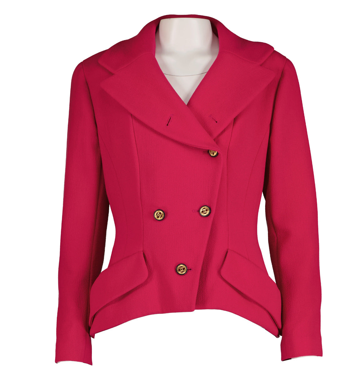 Chanel Fall/Winter 1991 Runway Hot Pink Blazer Jacket