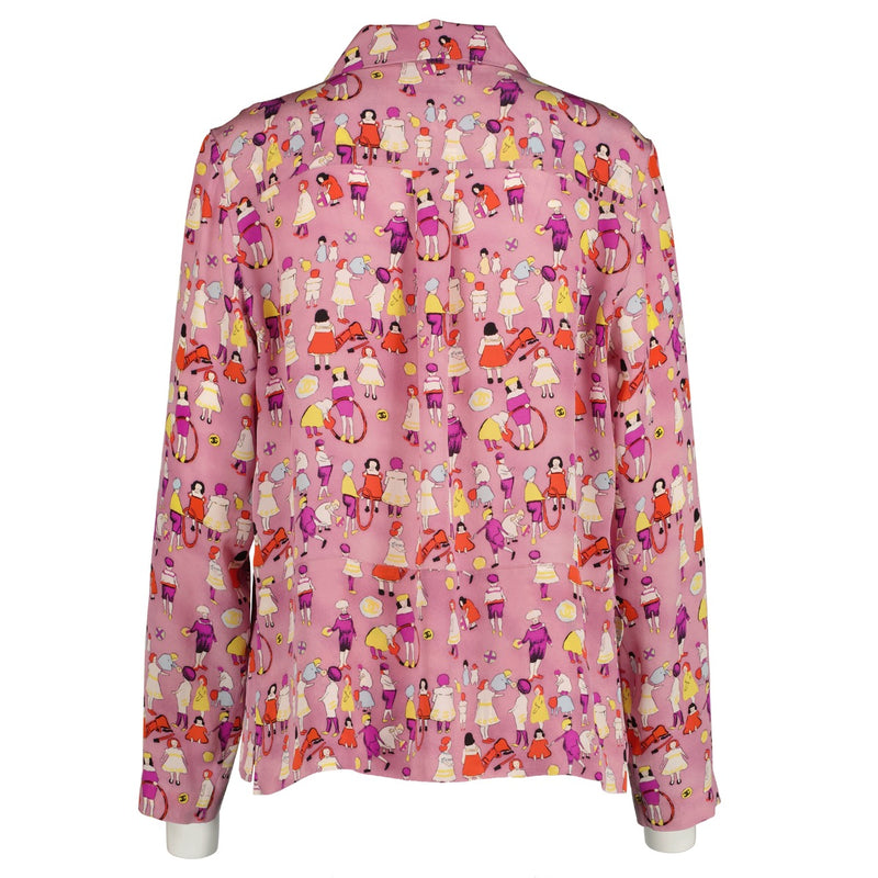 Shop 100% authentic second-hand Chanel 01P Purple Playground Blouse in size FR42 on Labellov.com