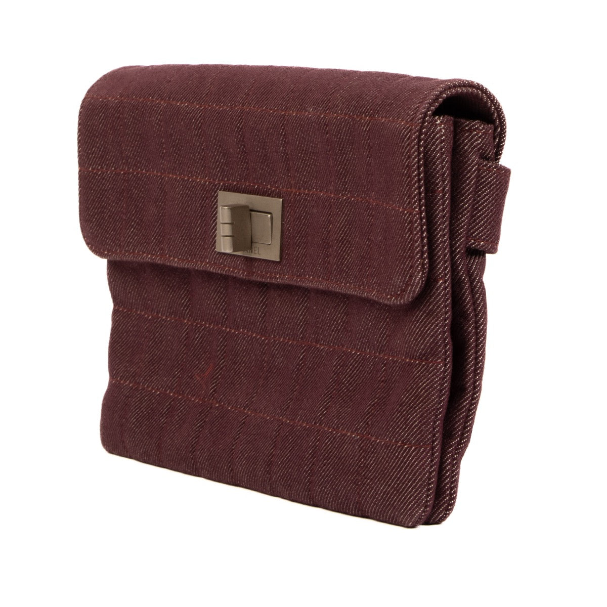 Chanel Burgundy Chocolate Bar 2.55 Clutch Bag