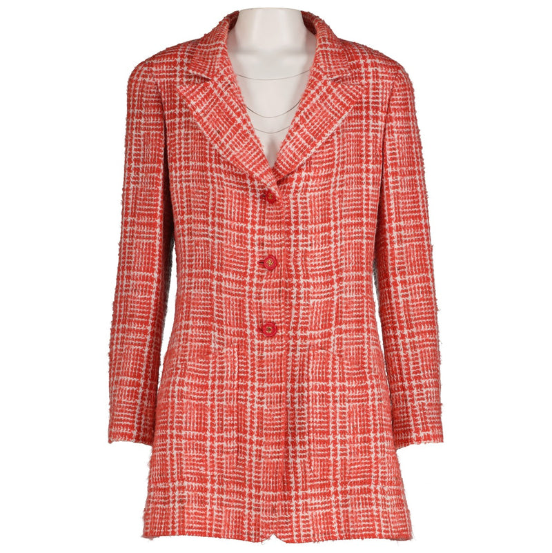 Chanel 97P Red Tweed Long Jacket