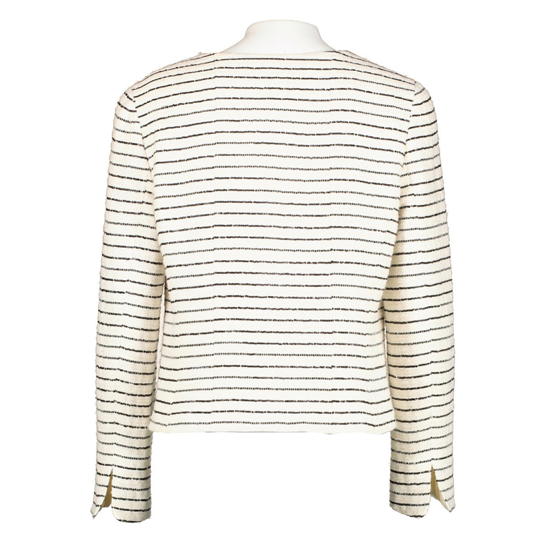 Chanel Cruise 2001 Beige Camellia Tweed Jacket