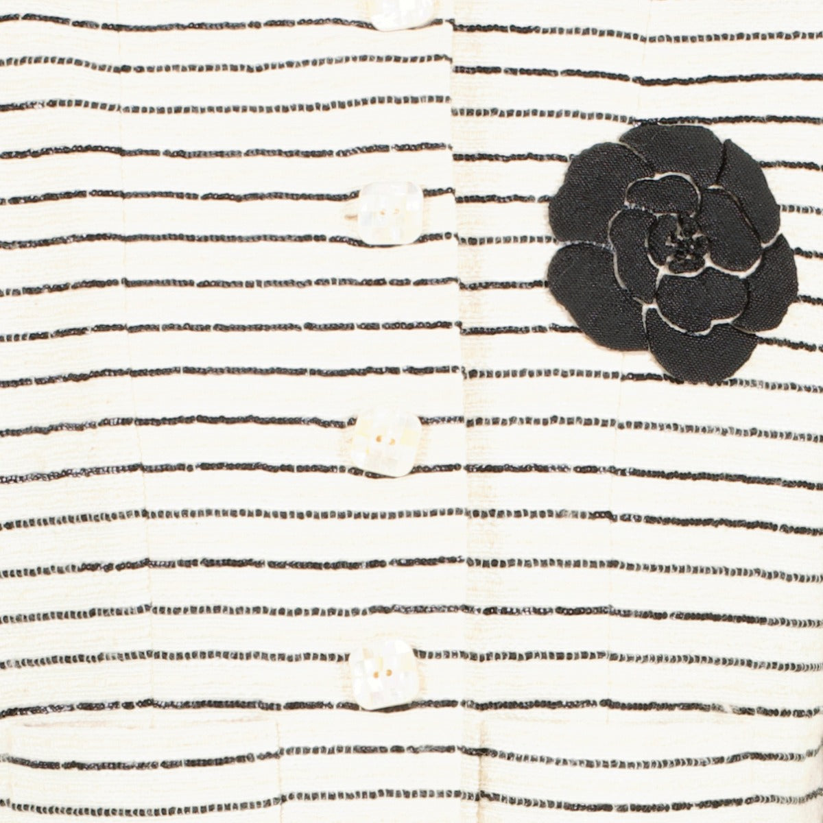 Chanel Cruise 2001 Beige Camellia Tweed Jacket