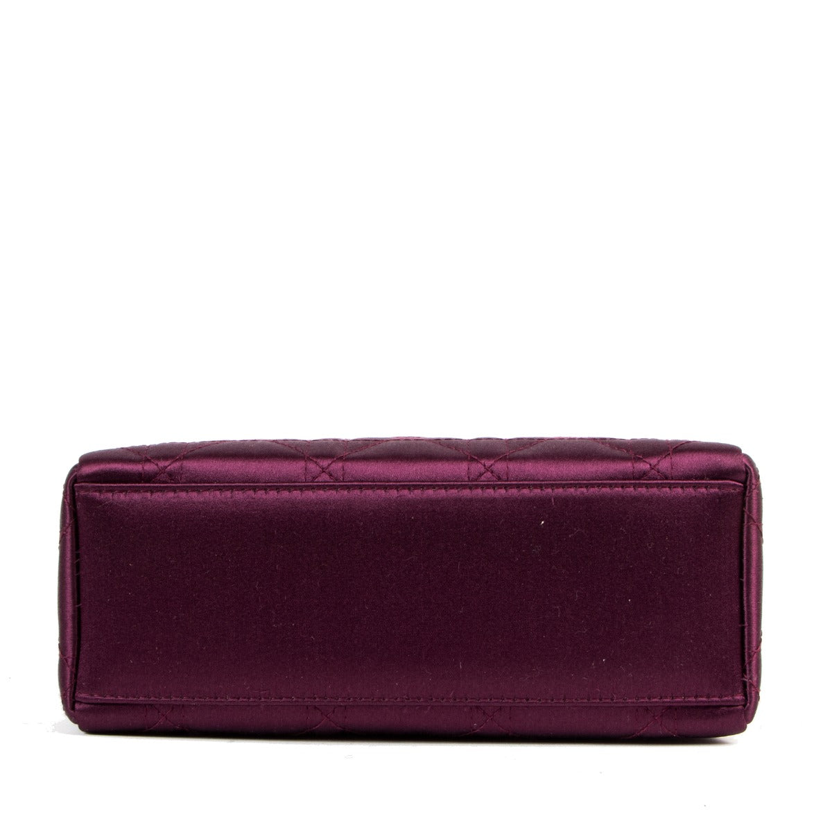 Christian Dior Mini Lady Dior Purple Satin Handbag