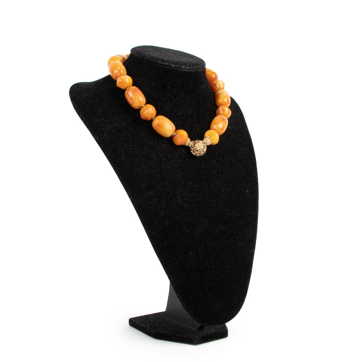 Christian Dior Orange Beaded Vintage Necklace