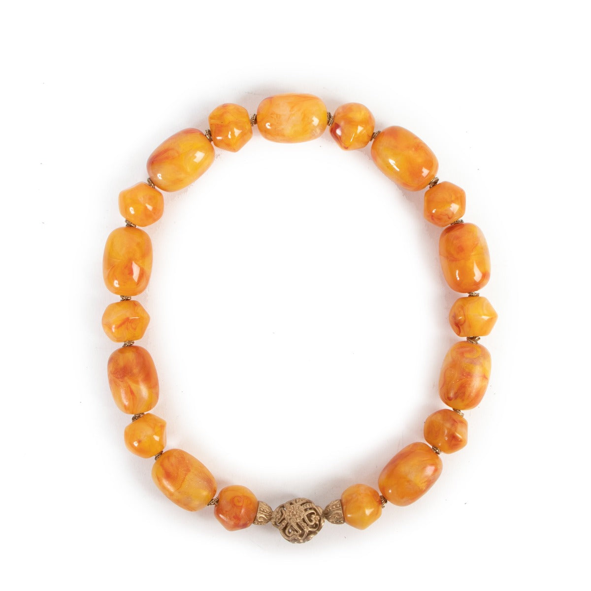 Christian Dior Orange Beaded Vintage Necklace