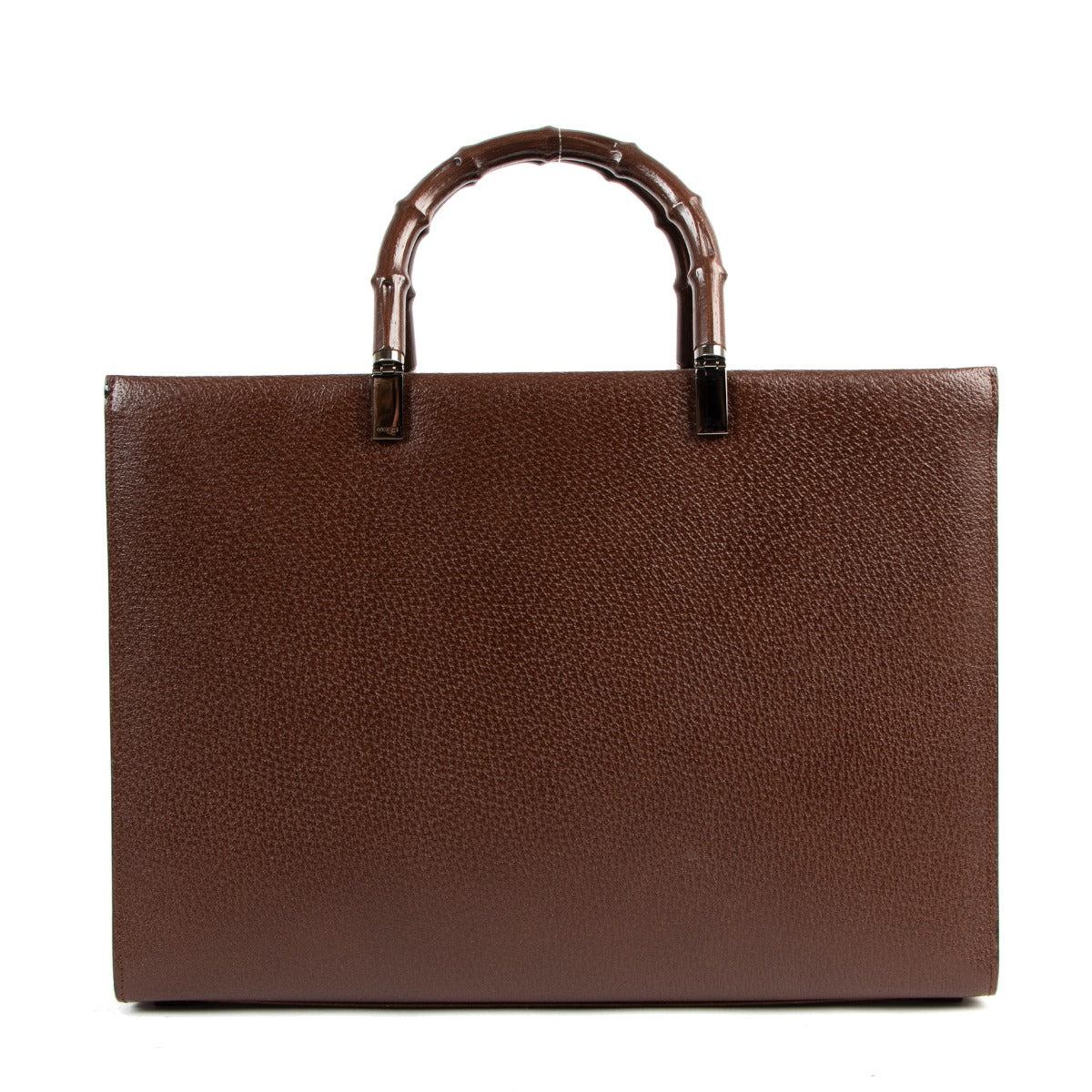 Buy authentic second hand Gucci Brown Leather Bamboo Top Handle Bag in good condition at Labellov in Antwerp.