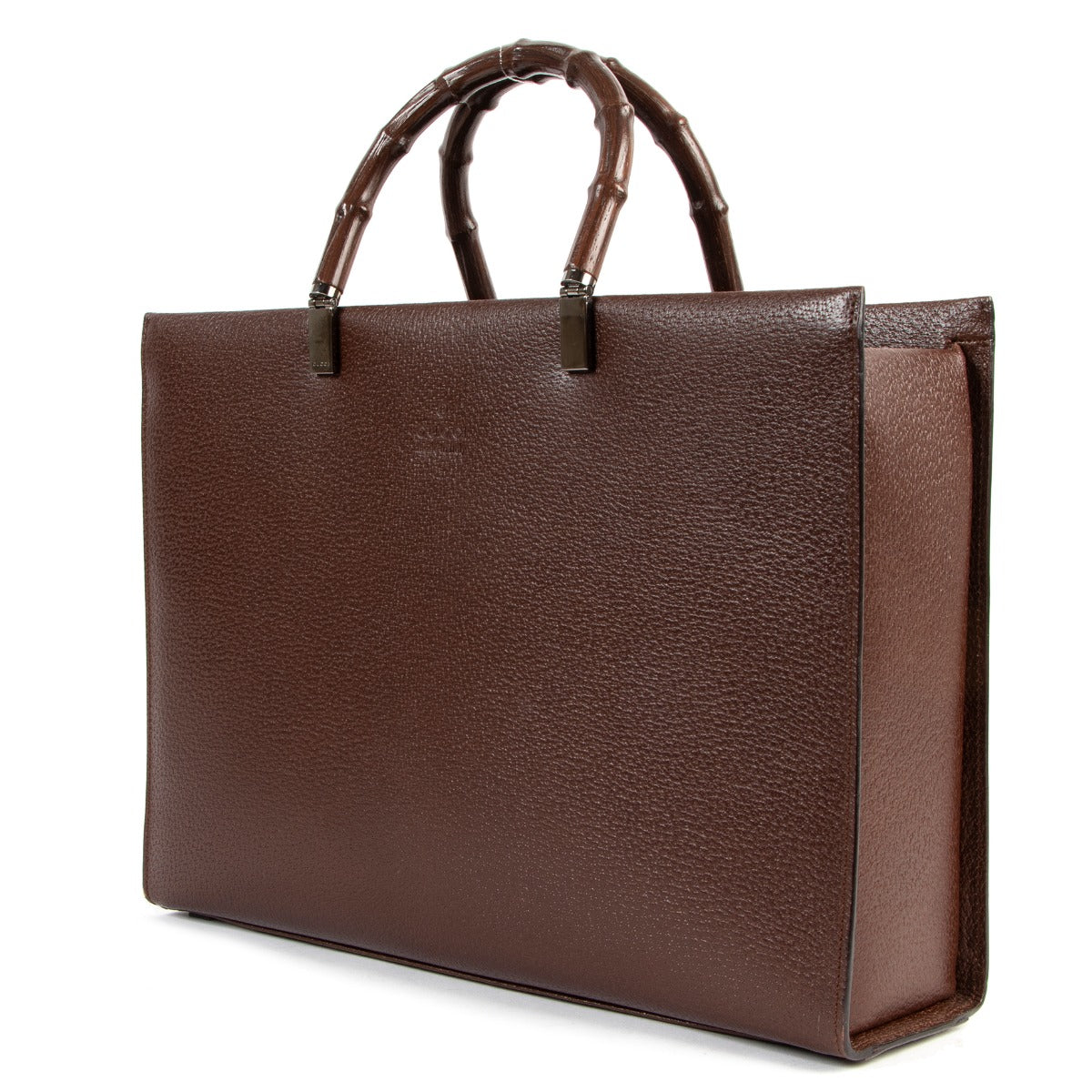 Buy authentic second hand Gucci Brown Leather Bamboo Top Handle Bag in good condition at Labellov in Antwerp.