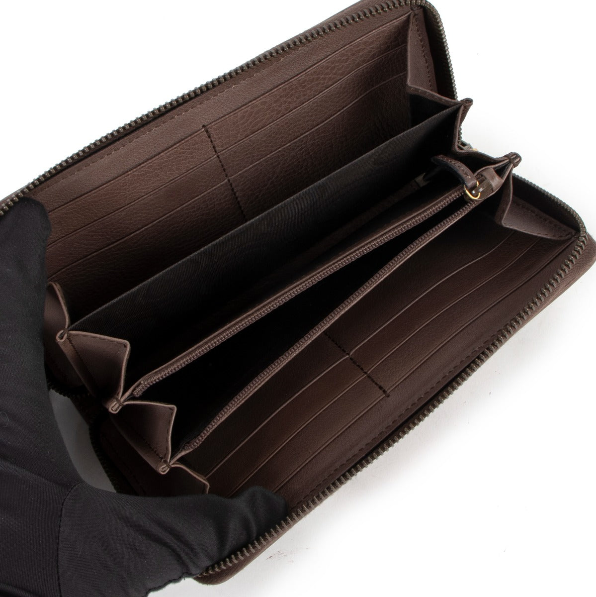 Portefeuille zippé en cuir Rania Web Gucci