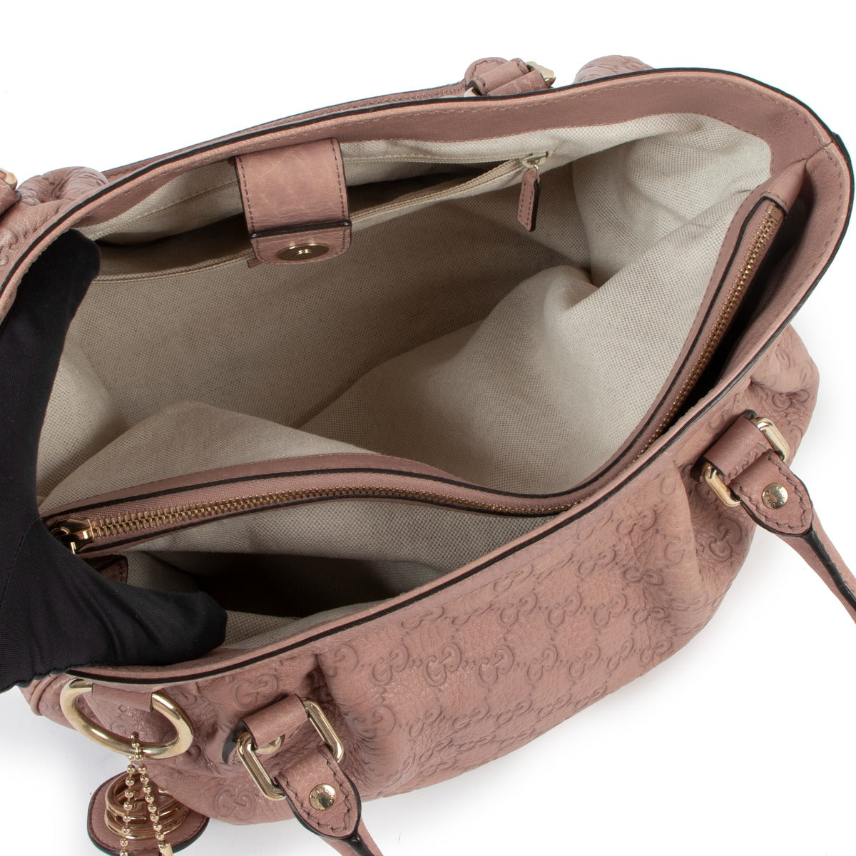 Gucci Rose Guccissima Leather Sukey Top Handle Bag