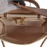 Shop 100% authentic second-hand Hermès Herbag Zip Retourne 31 Beige and Brown Top Handle on Labellov.com
