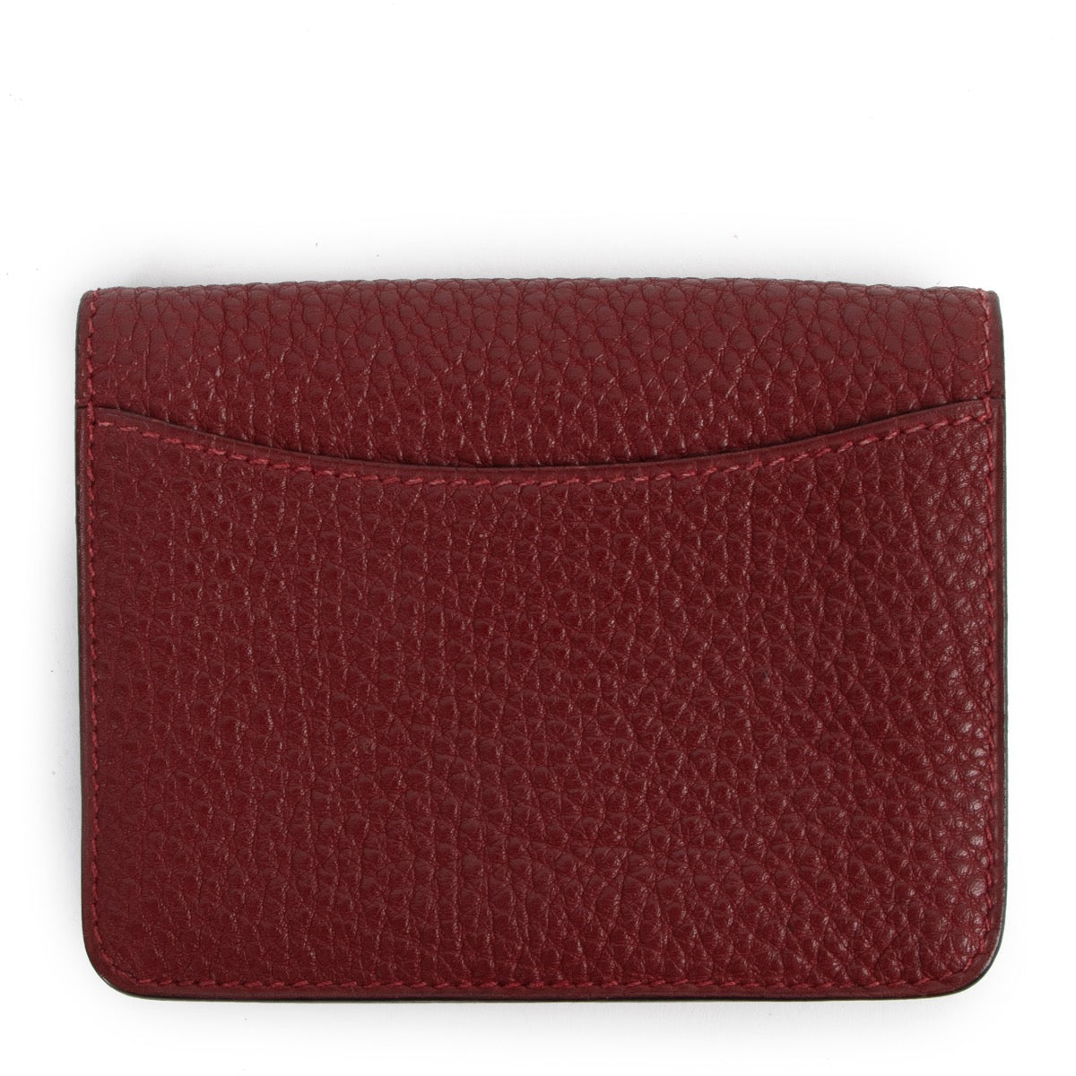 authentic second hand Hermès Dogon Rouge H Togo Card Holder at labellov.com