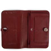 shop authentic second hand Hermès Dogon Duo Rouge H Togo Wallet at labellov