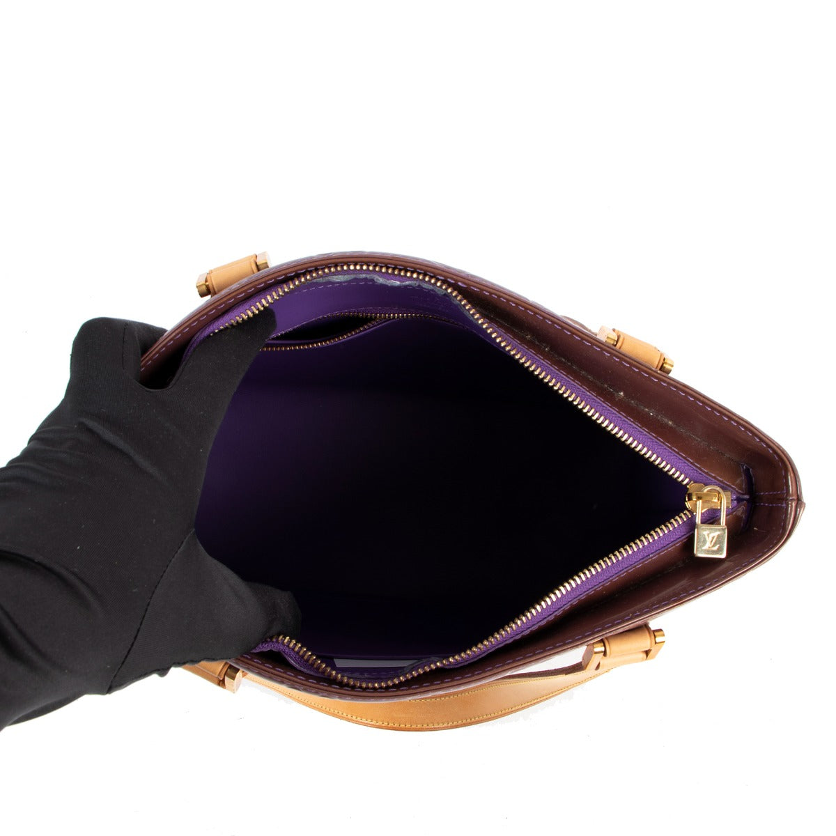 Louis Vuitton Houston Purple Monogram Vernis Tote Bag